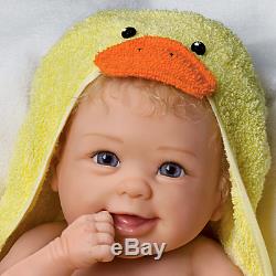 Ashton Drake Linda Murray Rub-A-Dub-Dub Baby Doll With Bath Accessories NEW