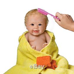 Ashton Drake Linda Murray Rub-A-Dub-Dub Baby Doll With Bath Accessories NEW