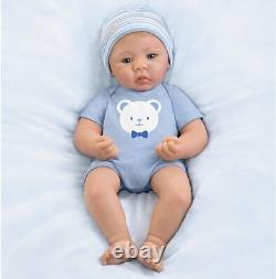 Ashton Drake Little Buddy Realistic Weighted Newborn Baby Boy Doll Soft Vinyl18