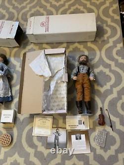 Ashton Drake Little House on Prairie 2 Doll Lot PA and MA Ingalls NRFB New COA