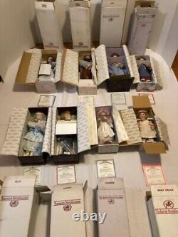 Ashton Drake Little House on the Prairie Dolls Complete Set of 8 with Baby Grace