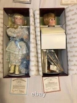 Ashton Drake Little House on the Prairie Dolls Complete Set of 8 with Baby Grace