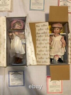 Ashton Drake Little House on the Prairie Dolls Complete Set of 8 with Baby Grace