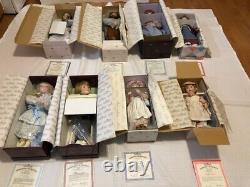 Ashton Drake Little House on the Prairie Dolls Complete Set of 8 with Baby Grace