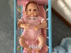 Ashton-Drake Little Peanut Poseable Baby Doll by Tasha Edenholm, Crib