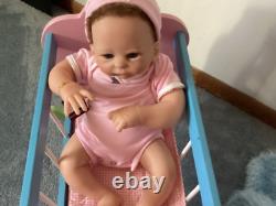 Ashton-Drake Little Peanut Poseable Baby Doll by Tasha Edenholm, Crib