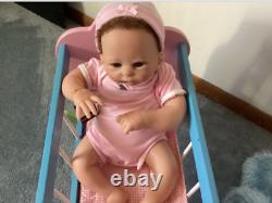 Ashton-Drake Little Peanut Poseable Baby Doll by Tasha Edenholm, Crib