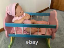 Ashton-Drake Little Peanut Poseable Baby Doll by Tasha Edenholm, Crib