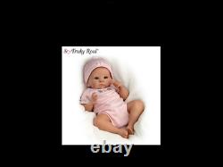 Ashton-Drake Little Peanut Poseable Baby Doll by Tasha Edenholm, Crib