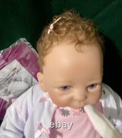 Ashton Drake Little Peanut reborn baby doll girl cloth body hand-rooted hair Cer