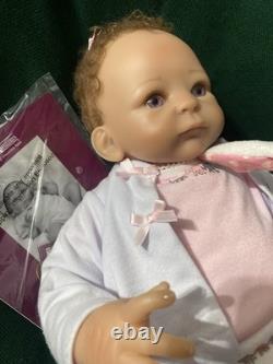 Ashton Drake Little Peanut reborn baby doll girl cloth body hand-rooted hair Cer