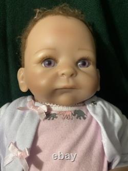 Ashton Drake Little Peanut reborn baby doll girl cloth body hand-rooted hair Cer