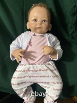 Ashton Drake Little Peanut reborn baby doll girl cloth body hand-rooted hair Cer