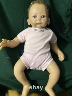 Ashton Drake Little Peanut reborn baby doll girl cloth body hand-rooted hair Cer