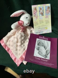 Ashton Drake Little Peanut reborn baby doll girl cloth body hand-rooted hair Cer