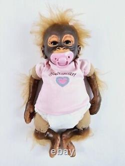 Ashton Drake Little Umi 14 Realistic Silicone Monkey Orangutan Baby Doll Vtg