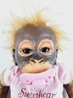 Ashton Drake Little Umi 14 Realistic Silicone Monkey Orangutan Baby Doll Vtg