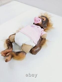 Ashton Drake Little Umi 14 Realistic Silicone Monkey Orangutan Baby Doll Vtg