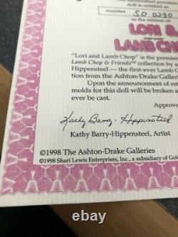 Ashton Drake Lori & Lamb Chop Shari Lewis Enterprises rare mint in orig