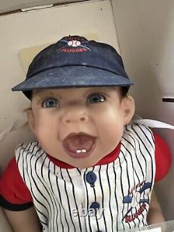 Ashton Drake MICHAEL LITTLE SLUGGER BASEBALL LIFELIKE BABY BOY DOLL