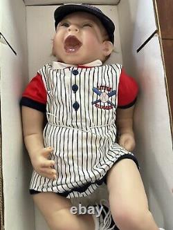 Ashton Drake MICHAEL LITTLE SLUGGER BASEBALL LIFELIKE BABY BOY DOLL