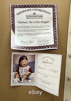 Ashton Drake MICHAEL LITTLE SLUGGER BASEBALL LIFELIKE BABY BOY DOLL