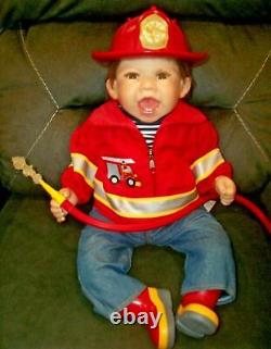 Ashton Drake Marc The Little Firefighter Lifelike Baby Boy Doll