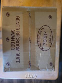 Ashton Drake Mel Odom GENE'S BEDROOM SUITE SWAN BED Doll Furniture Carved BX1