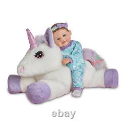 Ashton-Drake Mia Baby Doll And Sparkle Plush Unicorn Set by Violet Parker