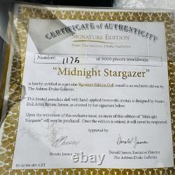 Ashton Drake Midnight Stargazer American Indian Porcelain Swarovski Crystals