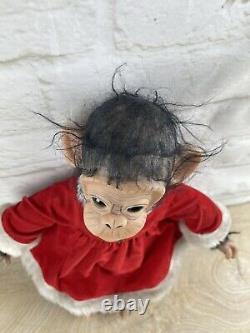 Ashton Drake Monkey Ape Chimp 14 Baby Doll Christmas Dress 2011 Cindy Sales