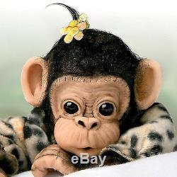Ashton Drake Monkey'Little Ubu' Lifelike Baby Chimpanzee Doll