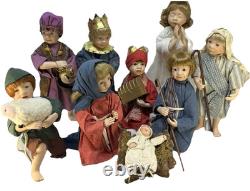 Ashton Drake Nativity Doll Set O Holy Night Jesus Mary Joseph Kings Angel All