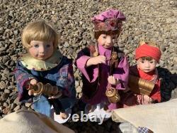 Ashton Drake Nativity Doll Set Oh Holy Night Jesus Mary Joseph King Angel Drumbo