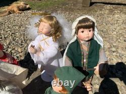 Ashton Drake Nativity Doll Set Oh Holy Night Jesus Mary Joseph King Angel Drumbo