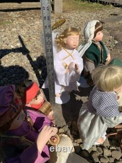 Ashton Drake Nativity Doll Set Oh Holy Night Jesus Mary Joseph King Angel Drumbo