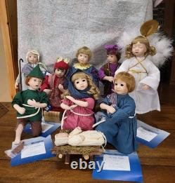 Ashton Drake Nativity Doll Set Oh Holy Night Jesus Mary Joseph King Angel READ