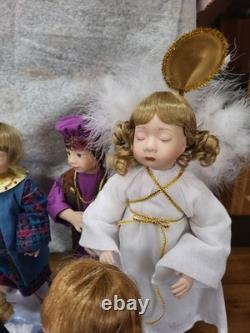 Ashton Drake Nativity Doll Set Oh Holy Night Jesus Mary Joseph King Angel READ