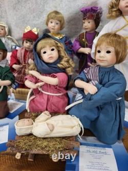 Ashton Drake Nativity Doll Set Oh Holy Night Jesus Mary Joseph King Angel READ