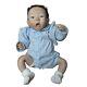 Ashton Drake Newborn Boy Blue Checkered Romper 19 tall