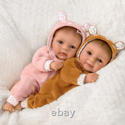 Ashton Drake Oh Deer! The Twins Are Here! Baby Doll Set by Sherry Rawn