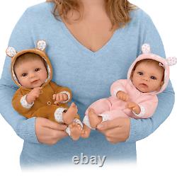 Ashton Drake Oh Deer! The Twins Are Here! Baby Doll Set by Sherry Rawn