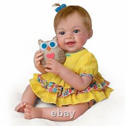 Ashton Drake Owl Always Love You! Lifelike Baby Doll by Waltraud Hanl