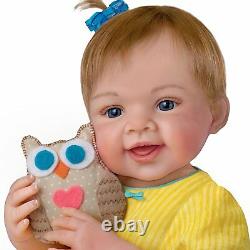 Ashton Drake Owl Always Love You! Lifelike Baby Doll by Waltraud Hanl