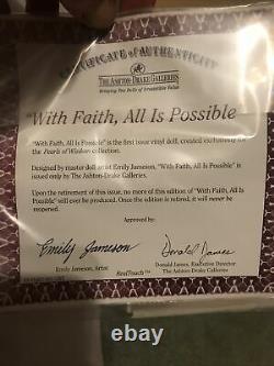 Ashton Drake, Pearls of WisdomVinyl Doll-With Faith, All is PossibleNIB(53)