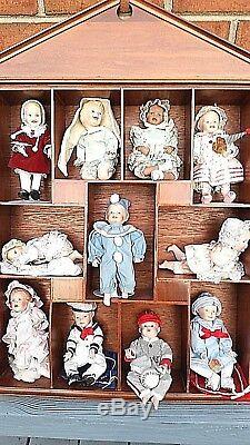 Ashton Drake Picture Perfect Babies Porcelain Mini-Dolls with display case