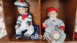 Ashton Drake Picture Perfect Babies Porcelain Mini-Dolls with display case