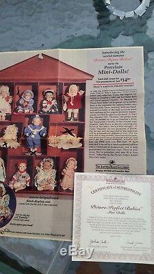 Ashton Drake Picture Perfect Babies Porcelain Mini-Dolls with display case