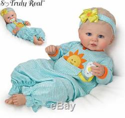 Ashton Drake Pocket Full Of Sunshine Lifelike Doll Newborn Baby Girl