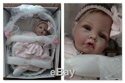 Ashton Drake Pretty As A Princess Lifelike Baby Doll By Elly Knoops with basket